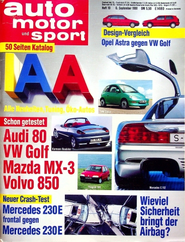 Deckblatt Auto Motor und Sport (19/1991)